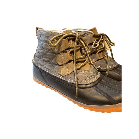 JBU Women's Nala Duck Boots Size 6 M Brown & Tan Lace Up Rain Cold Weather Shoe - Picture 10 of 13